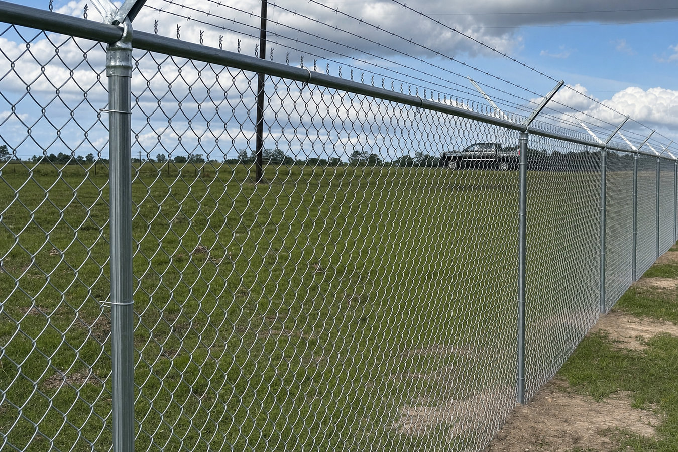 Commercial fence installation
